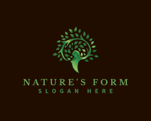 Tree Nature Woman logo design