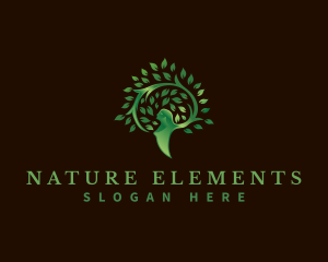 Tree Nature Woman logo design