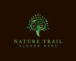 Tree Nature Woman logo design