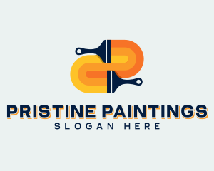 Interior Designer Painting Paintbrush logo design