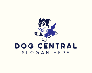 Cool Sunglasses Dog logo design