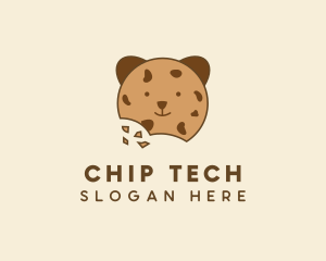 Bear Choco Chip Cookie logo design