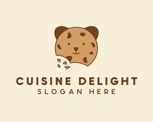 Bear Choco Chip Cookie logo design