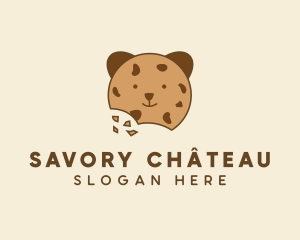 Bear Choco Chip Cookie logo design