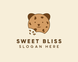 Bear Choco Chip Cookie logo design