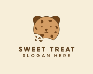 Bear Choco Chip Cookie logo design