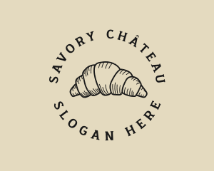 Retro Croissant Bakery logo design