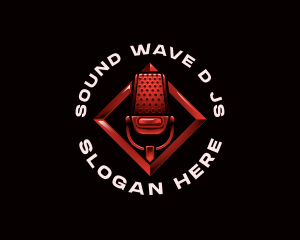 Radio Microphone Recording logo design