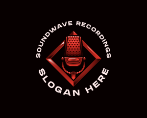 Radio Microphone Recording logo design