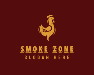 Grilled Smoked Chicken BBQ logo design