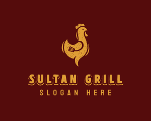 Grilled Smoked Chicken BBQ logo design