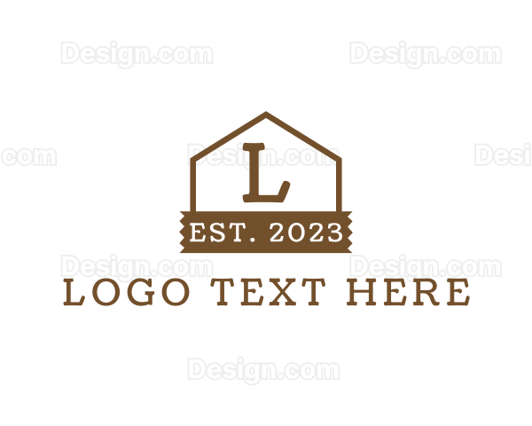 Wood House Cabin Logo