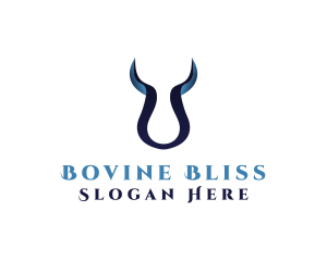 Buffalo Horns Letter U logo