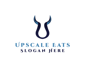 Buffalo Horns Letter U logo design