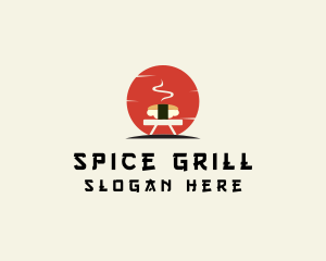 Japanese Sushi Grill logo design