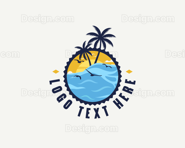 Beach Tropical Vacation Logo