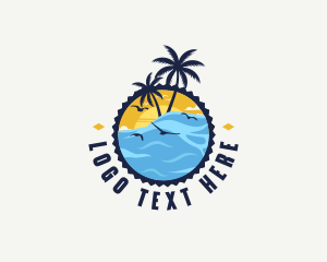 Beach Tropical Vacation Logo