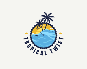 Beach Tropical Vacation logo design