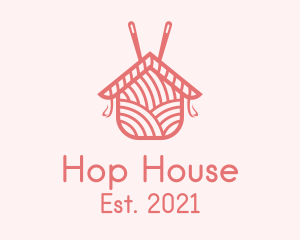 Pink House Crochet  logo design