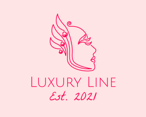 Phoenix Lady Line Art logo design