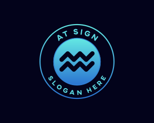 Aquarius Zodiac Sign logo design