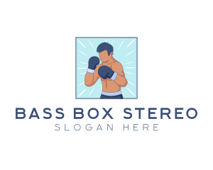 Male Boxing Sport logo design