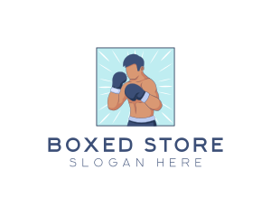 Male Boxing Sport logo design