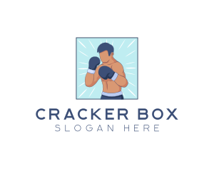 Male Boxing Sport logo design