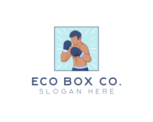 Male Boxing Sport logo design