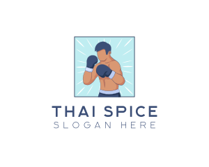 Male Boxing Sport logo design