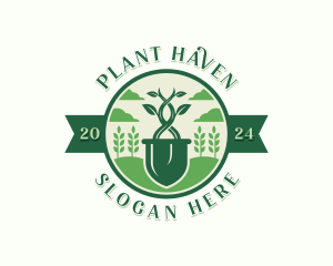 Shovel Plant Landscaping logo design