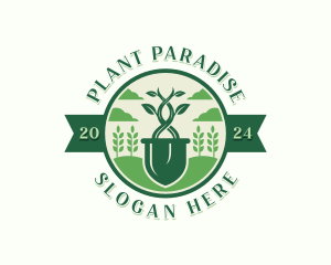 Shovel Plant Landscaping logo design