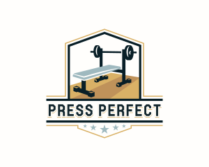 Gym Barbell Bodybuilding logo design