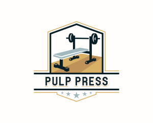 Gym Barbell Bodybuilding logo design