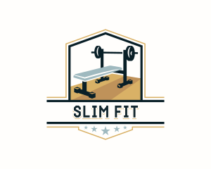 Gym Barbell Bodybuilding logo design