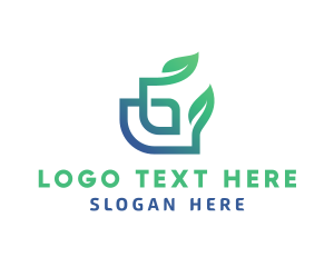 Leafy Bamboo Letter G logo