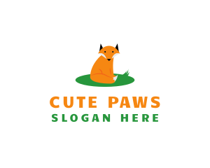 Cute Wild Fox logo design