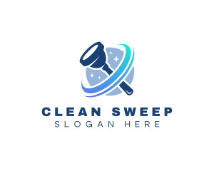 Plunger Sanitation Cleaning logo design