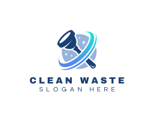 Plunger Sanitation Cleaning logo design