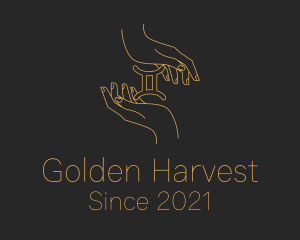 Golden Hand Tarot logo design