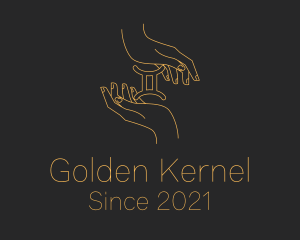 Golden Hand Tarot logo design