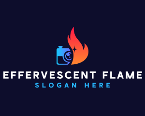 Camera Flame Photographer logo design