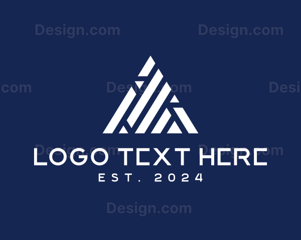 Geometric Digital Pyramid Logo