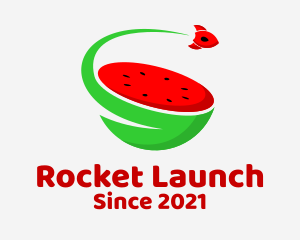 Rocket Watermelon Juice  logo design