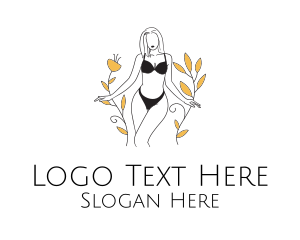 Bikini Lady Nature logo design