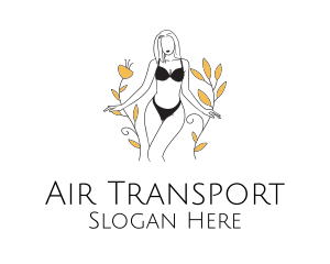 Bikini Lady Nature logo design