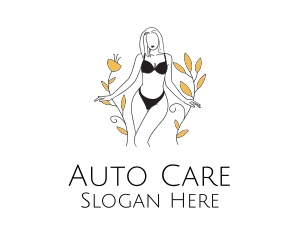 Bikini Lady Nature logo design