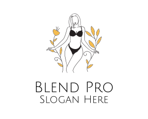 Bikini Lady Nature logo design