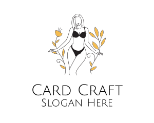 Bikini Lady Nature logo design