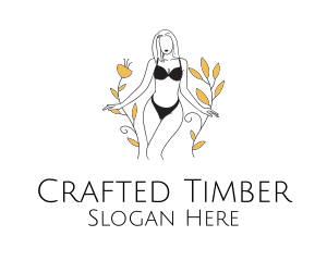 Bikini Lady Nature logo design